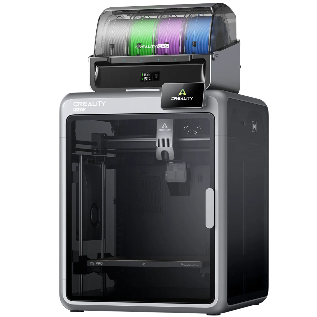 Creality K2 Pro 3D printer with a filament system
