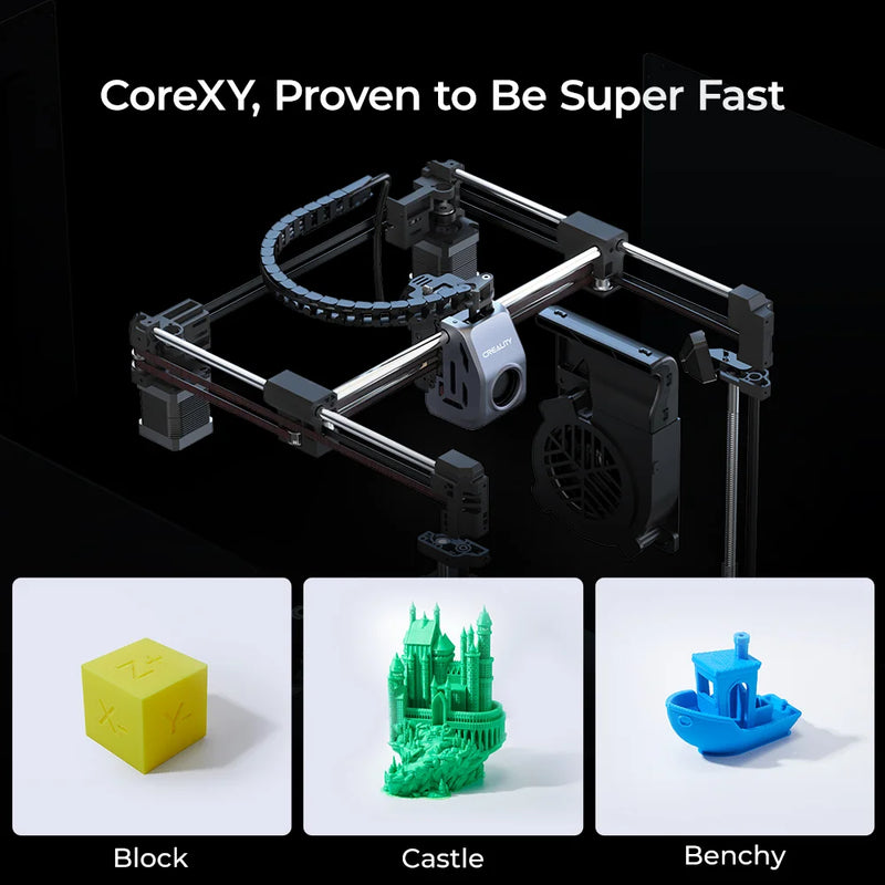 Creality K1C 3D Printer-2024 New Version 600mm/s High-Speed Auto Leveling Robust Direct Extruder Support 300°C Printing Upgrade K1 3D Printer with AI Camera Support Carbon Fiber Filaments