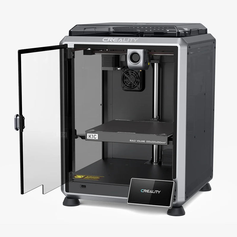 Creality K1C 3D Printer-2024 New Version 600mm/s High-Speed Auto Leveling Robust Direct Extruder Support 300°C Printing Upgrade K1 3D Printer with AI Camera Support Carbon Fiber Filaments