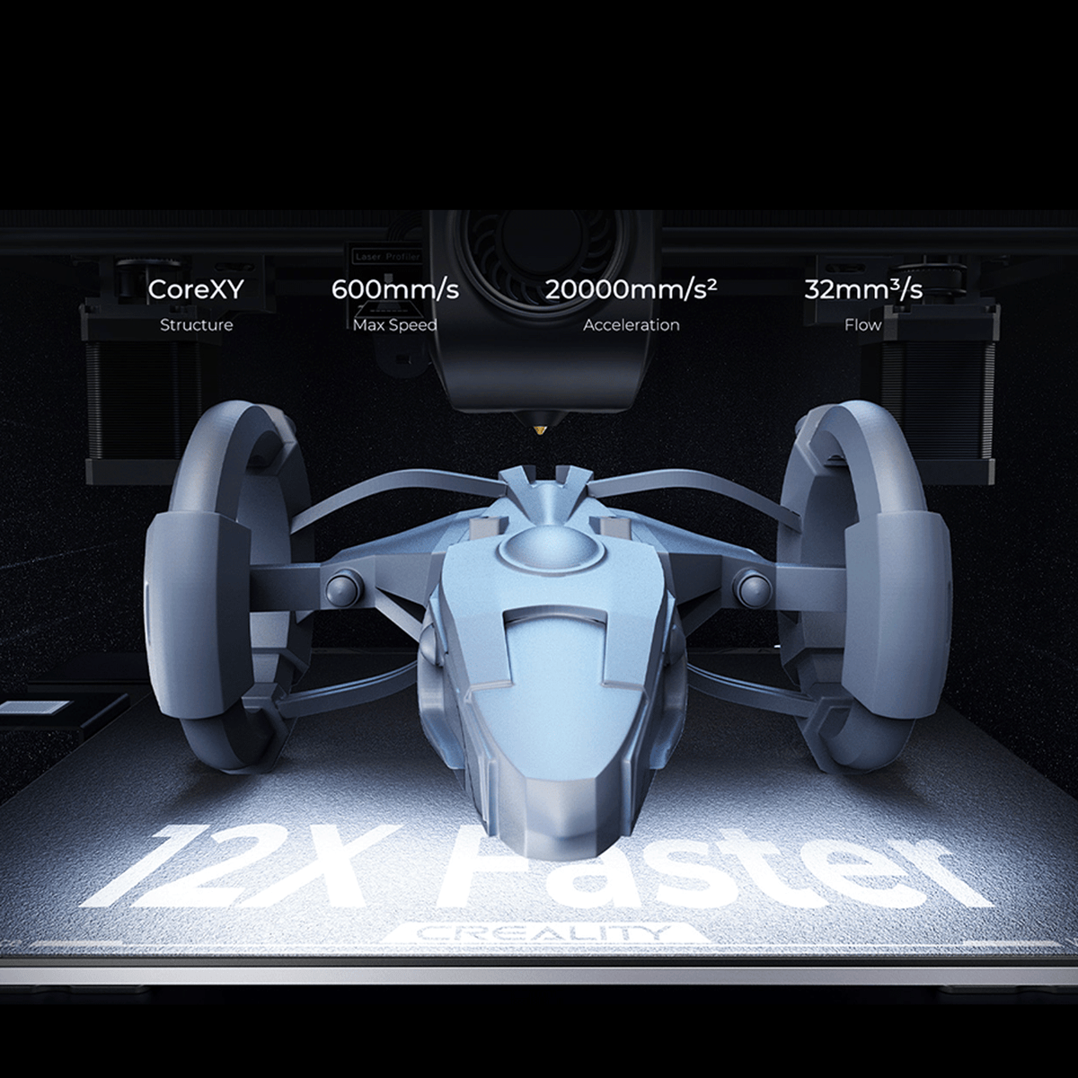 Creality K1 MAX 3D Printer Upgrade with 600mm/s Printing Speed, 300°C High-Temperature Nozzle, Direct Extruder Hands-Free Auto Leveling Dual Z Axes Stable Cube Frame- Print Size: 300 x 300 x 300mm