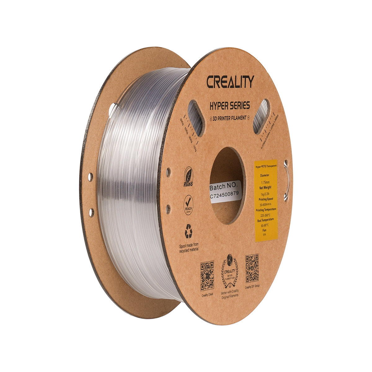 Creality Hyper PETG filament spool on a white background.
