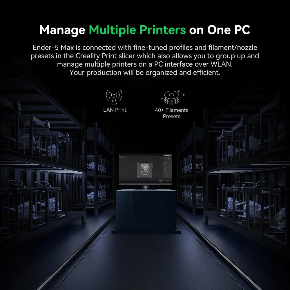Creality Ender-5 Max 3D Printer-700mm/s Max Speed-Build Volume: 400 x 400 x 400mm