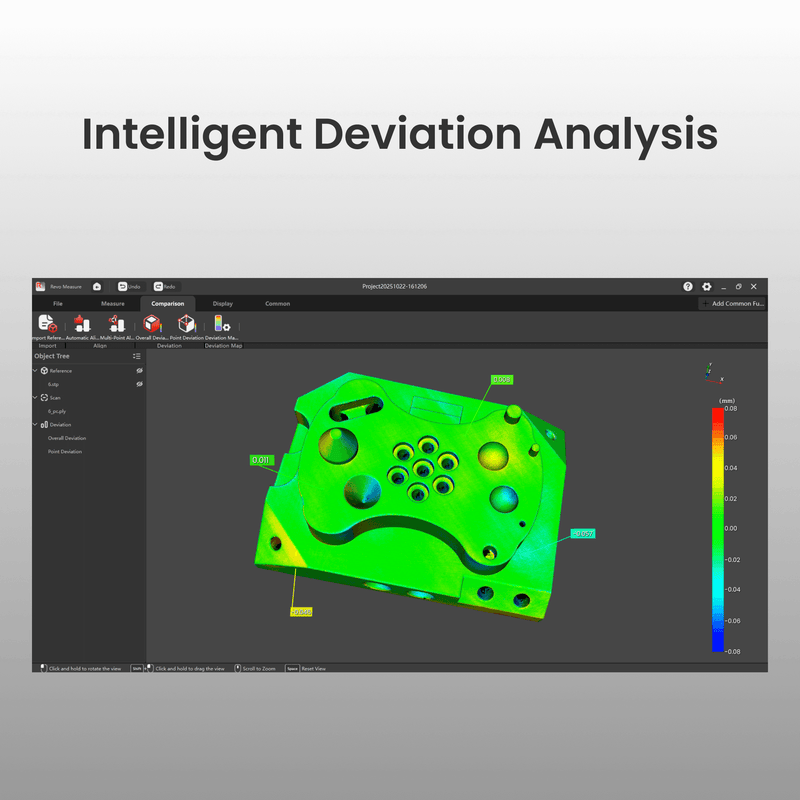 Revopoint Revo Measure 3D measurement software.