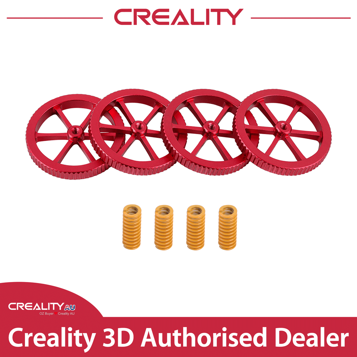 Creality Bed Levelling Wheels & Springs Kit – 4-Pack