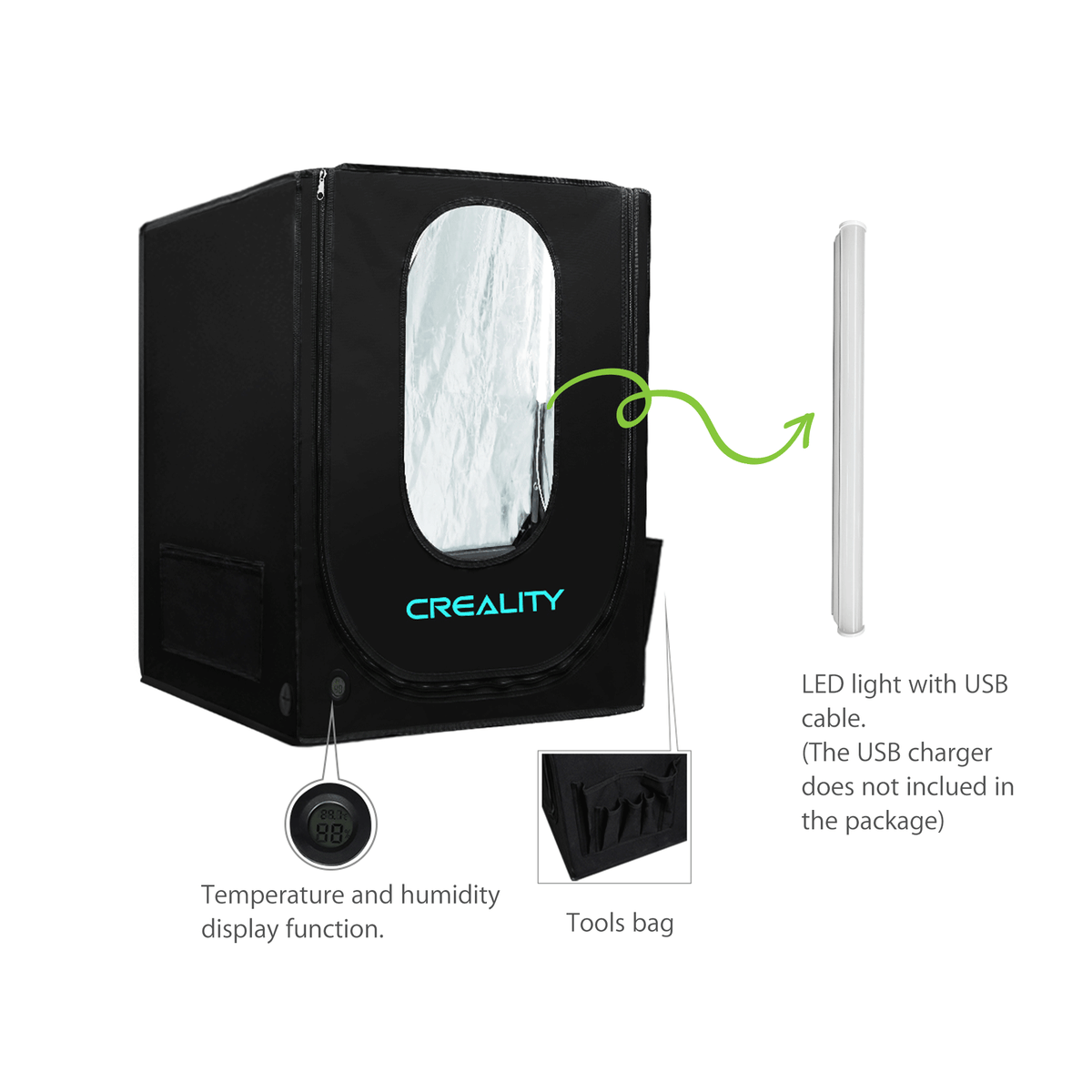 Creality 3D Printer Enclosure – Size & LED Options