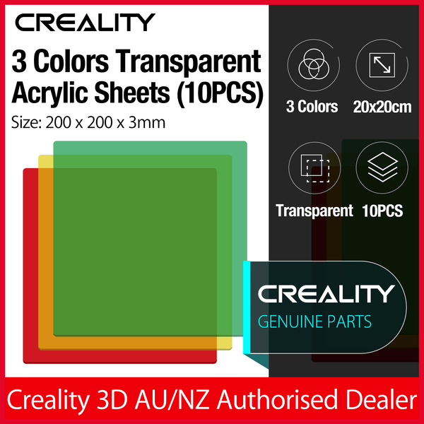 Creality 3D Falcon Series Three Colors Transparent Acrylic Sheets