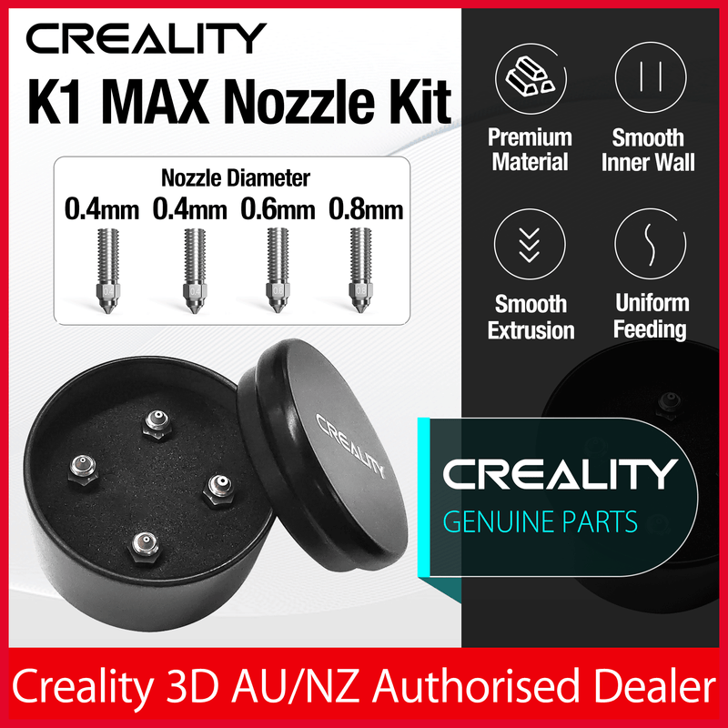 Creality 3D K1 MAX High Flow Nozzle Kit-0.4mm*2 06.mm*1 0.8.mm*1 Speed 600mm/s
