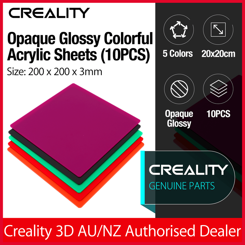 Creality 3D Falcon Series Five Colors Opaque Glossy Acrylic Sheets 200*200*3mm