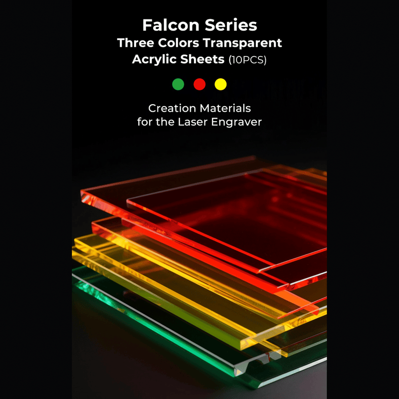 Creality 3D Falcon Series Three Colors Transparent Acrylic Sheets 300*300*3mm