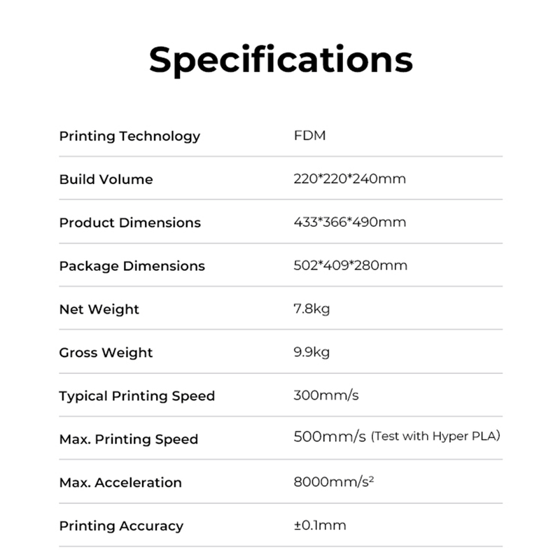 Creality Ender-3 V3 KE 3D Printer500mm/s Max Speed-Smart OS with X-Axis Linear Rail-220 * 220 * 240mm