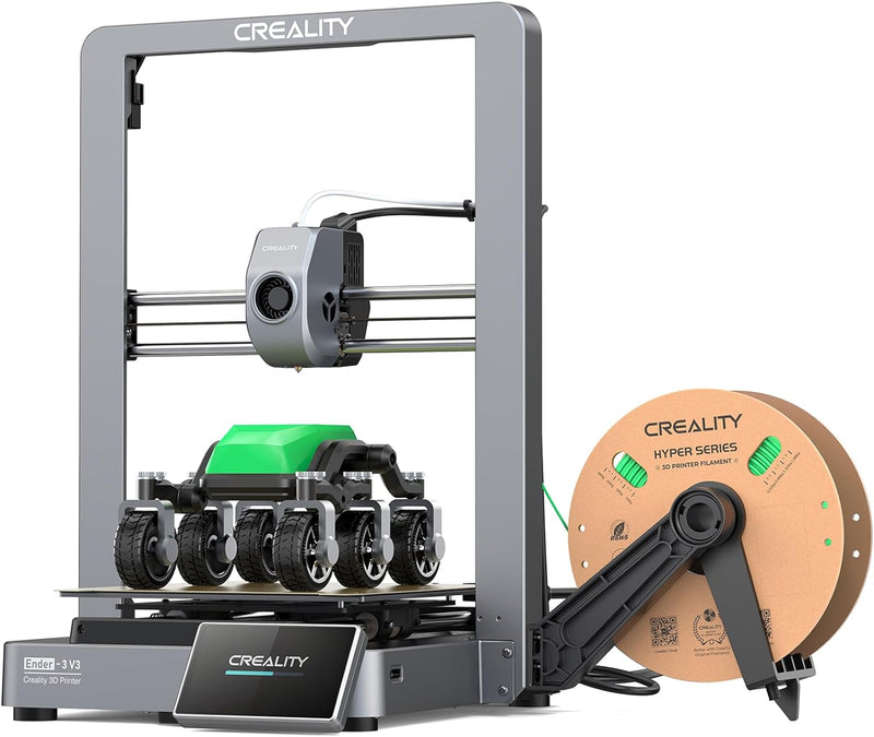 Creality Ender 3 V3 3D Printer, 600mm/s High Speed with All Metal Build, New CoreXZ with Dual-Gear Direct Extruder, 60W 300℃ Hotend, Auto-Leveling DIY 3D Printers