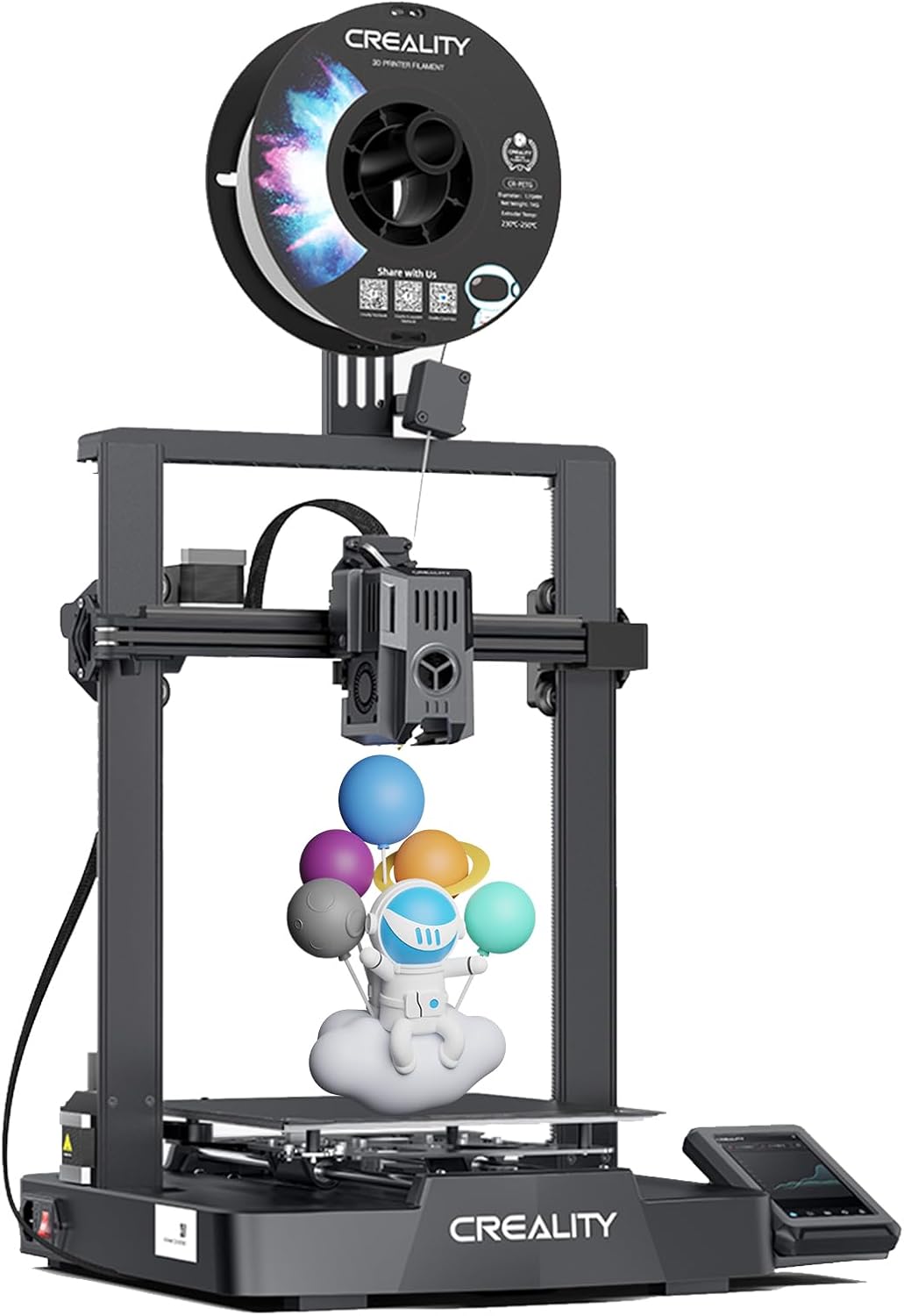 Creality Ender-3 V3 KE 3D Printer, 500 mm/s High-Speed Printing with Auto-Leveling, Sprite Direct Extruder Supports 300℃ Printing, Ultra-Smooth and Stable,Build Volume: 220 x 220 x 250mm