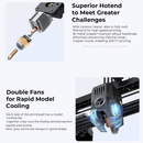 Creality Ender-3 V3 KE 3D Printer, 500 mm/s High-Speed Printing with Auto-Leveling, Sprite Direct Extruder Supports 300℃ Printing, Ultra-Smooth and Stable, 220×220×250 mm Print Volume
