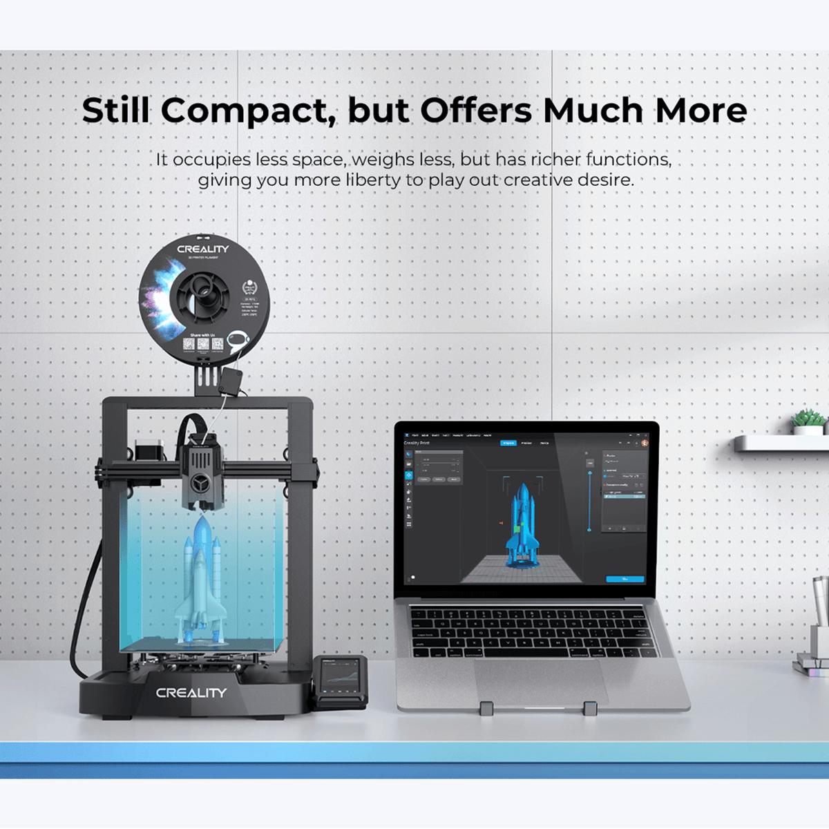 Creality Ender-3 V3 KE 3D Printer, 500 mm/s High-Speed Printing with Auto-Leveling, Sprite Direct Extruder Supports 300℃ Printing, Ultra-Smooth and Stable,Build Volume: 220 x 220 x 250mm