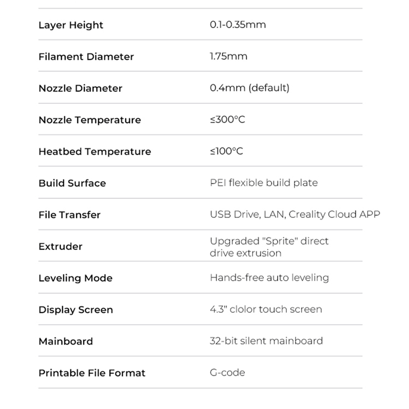Creality Ender-3 V3 KE 3D Printer, 500 mm/s High-Speed Printing with Auto-Leveling, Sprite Direct Extruder Supports 300℃ Printing, Ultra-Smooth and Stable, 220×220×250 mm Print Volume