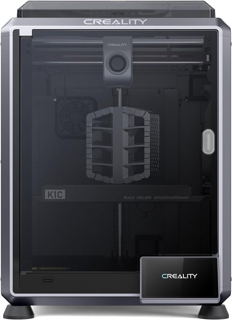 Creality K1C 3D Printer, 600mm/s Fast Speed All-Metal Extruder Auto Leveling 3D Printer with AI Camera for 300°C Printing, Reliable Carbon Fiber 3D Printing 220 * 220 * 250mm