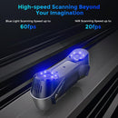 Creality 3D Scanner CR-Scan Raptor for 3D Printing Handheld Scanner with 0.02mm Accuracy Industrial Blue Light,Anti-Shake Tracking Up to 60FPS Scanning Speed for 5-2000mm Objects for Windows Mac