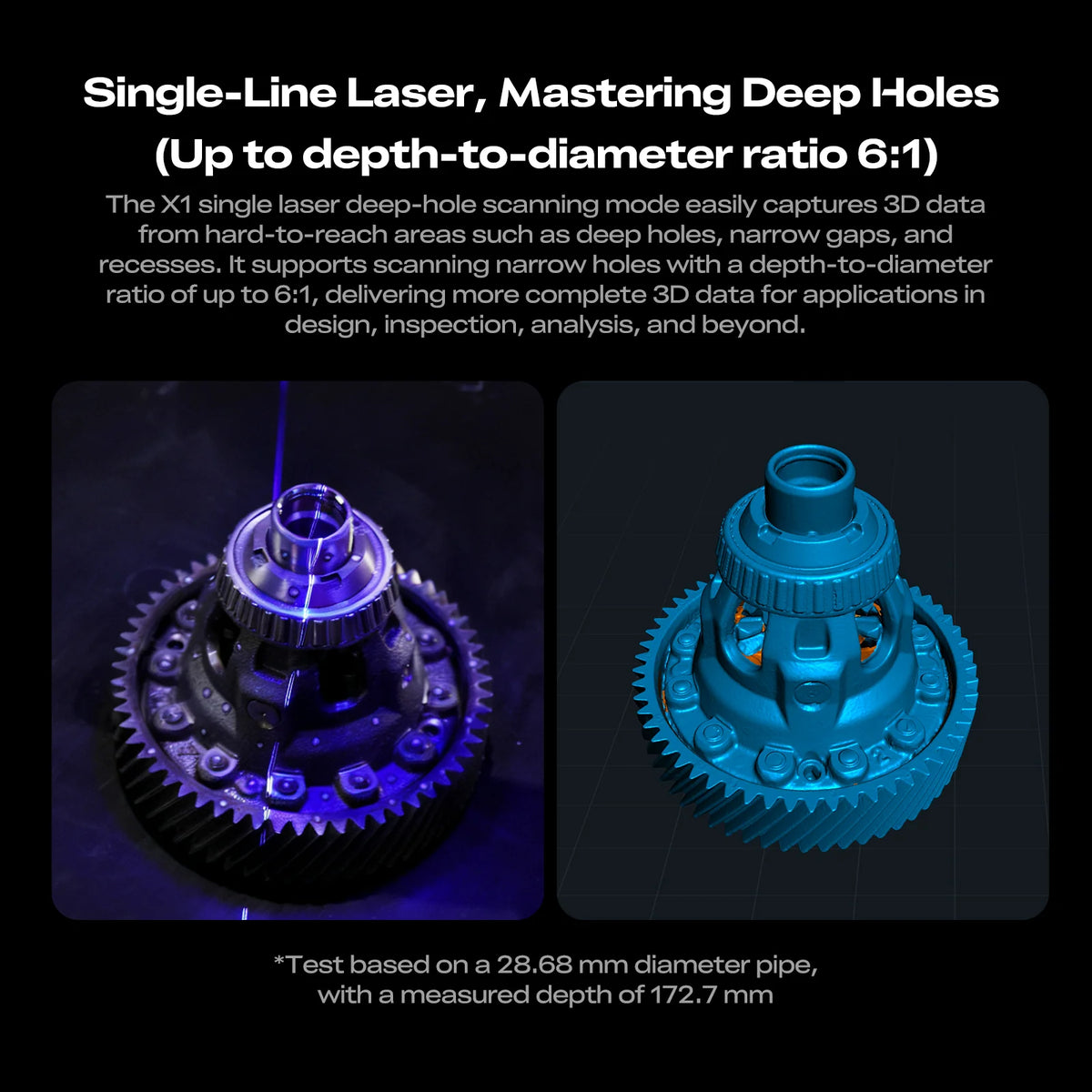 Creality SERMOON X1 single-line laser-scanning diagram showing a mechanical component.