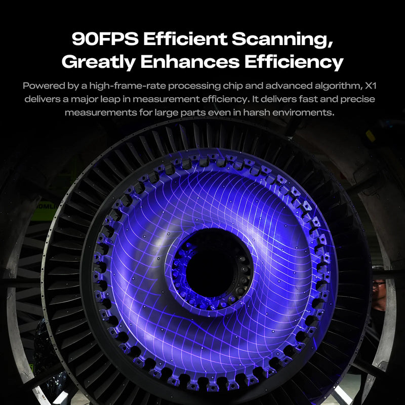 Creality 3D Scanner Sermoon X1, 3D Scanner for 3D Printing with Wireless Scan Bridge, 0.02mm High-Precision, 4-in-1 Multi-Laser & NIR, 90FPS, 5mm to 4000mm³ for Reverse Engineering & Digital Modeling