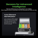 3D filament management system with text on advanced intelligence and auto filament identification.