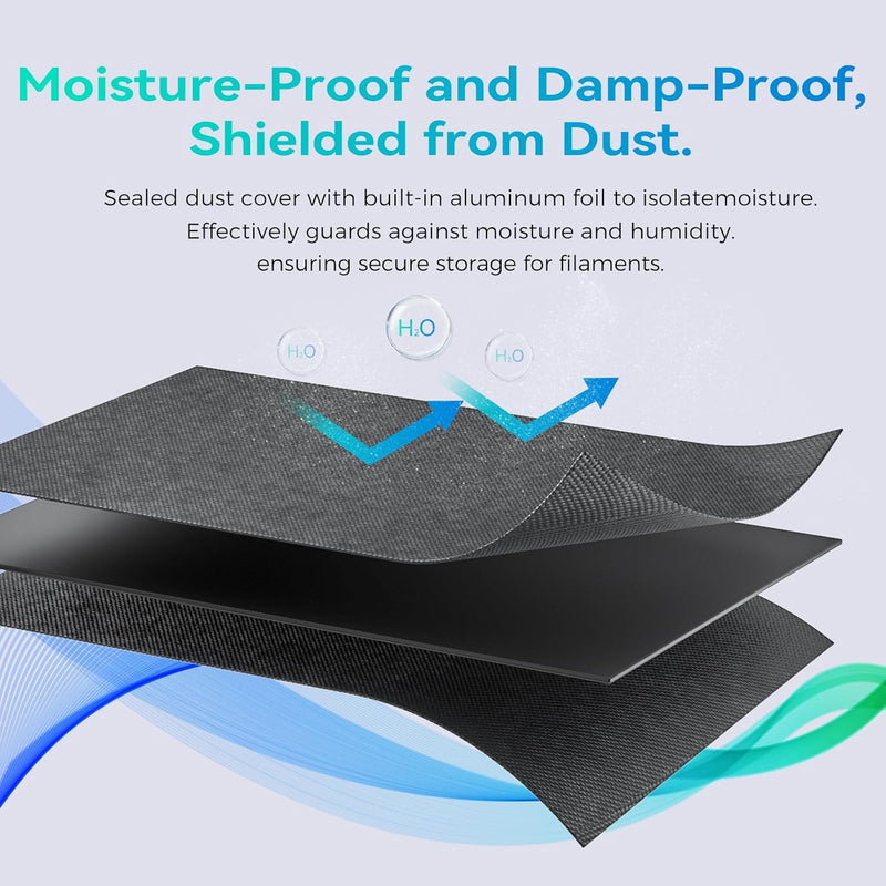 Creality Filament Storage Box, 3D Printer Filament Storage for 10KG, 3D Filament Dryer with Magnetic Closure, Moisture-Proof & Damp-Proof for PLA/PETG/ABS/TPU/UV Resin and More