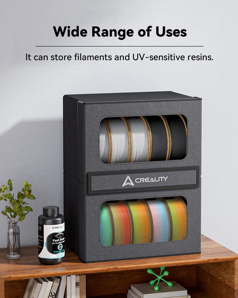 Creality Filament Storage Box, 3D Printer Filament Storage for 10KG, 3D Filament Dryer with Magnetic Closure, Moisture-Proof & Damp-Proof for PLA/PETG/ABS/TPU/UV Resin and More