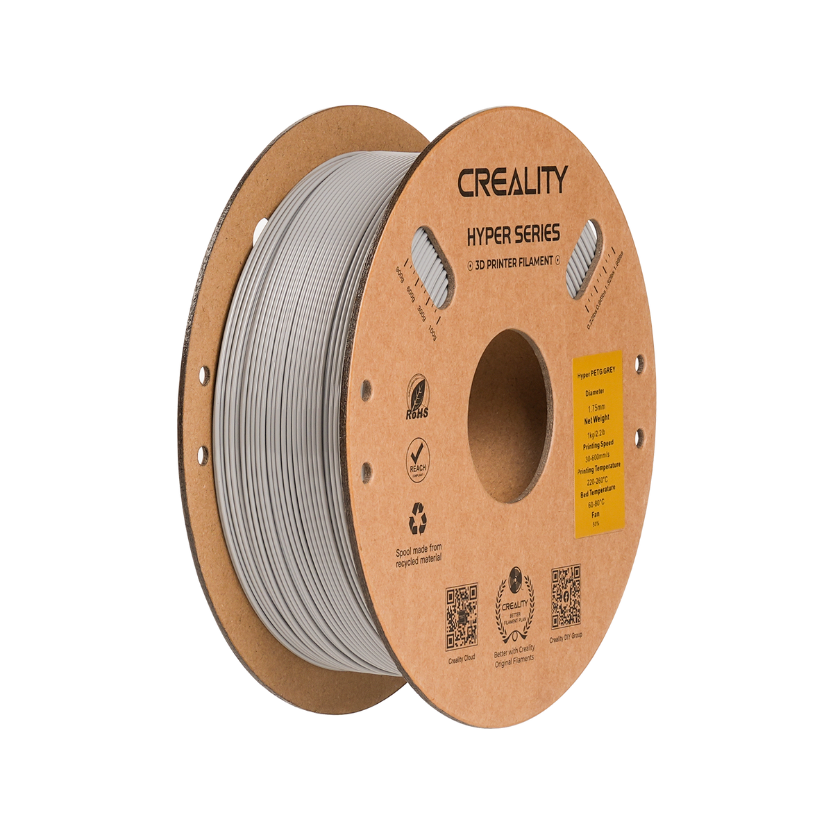 Creality Hyper PETG filament spool on a white background.