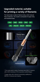 Creality Official E3D Obxidian High Flow Nozzle, Supporting 600mm/s Printing by Multi-channel Design, Integrated Design Quick-Swap Nozzle for K1C, Ender 3 V3, Ender 3 V3 Plus, K1 Max, K1