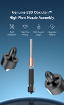 Creality Official E3D Obxidian High Flow Nozzle, Supporting 600mm/s Printing by Multi-channel Design, Integrated Design Quick-Swap Nozzle for K1C, Ender 3 V3, Ender 3 V3 Plus, K1 Max, K1