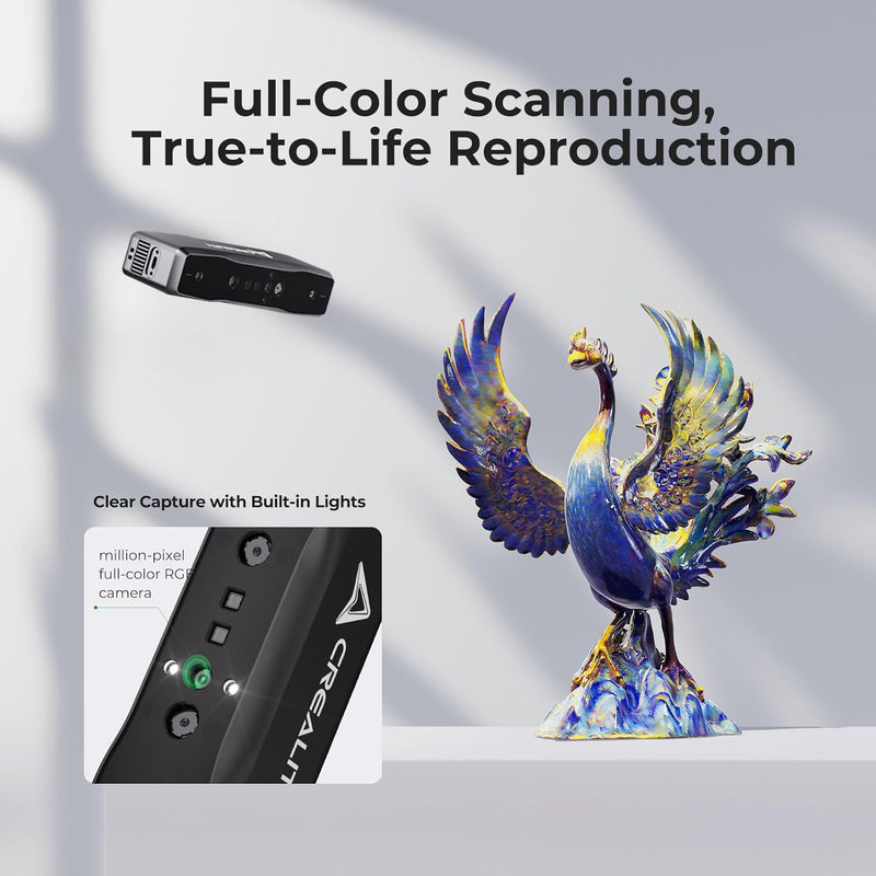 Creality Otter Lite/ Basic 3D Scanner-Creality Otter Lite 3D Scanner, Wireless 3D Scanner for 3D Printing, 0.05mm High Precision, Full-Color Scanning | WiFi 6 | Portable for Metal/Black Objects | Windows/macOS/Android/iOS