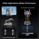 Product features including outdoor scanning, full-color scanning, anti-shaking, and LED lights on a dark background.