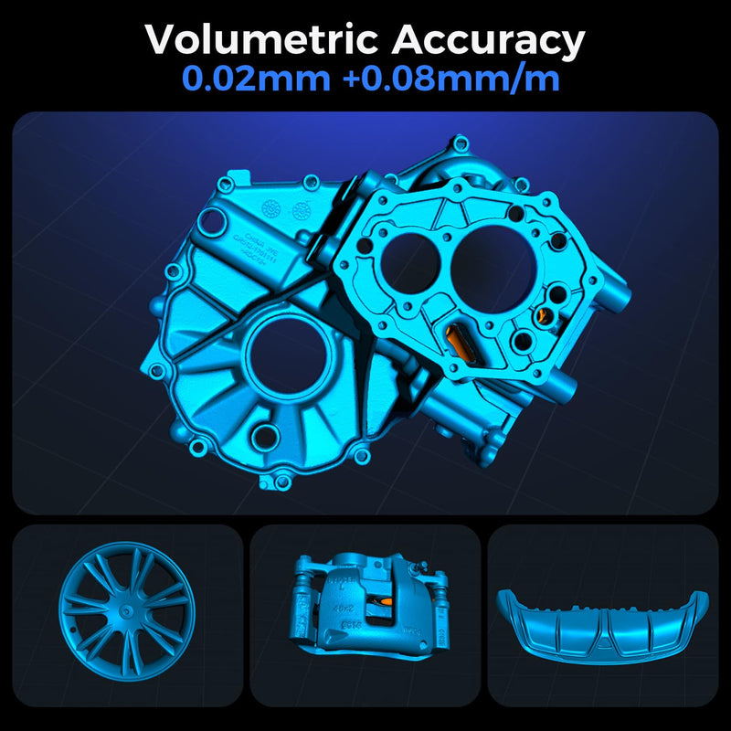 Creality 3D Scanner CR-Scan Raptor Pro for 3D Printing, 22+7 Blue Laser & NIR Handheld Scanner 0.02mm Accuracy, 60fps High-Speed & 5MM to 4M Objects, 24-Bit Full-Color Scanning for Windows macOS
