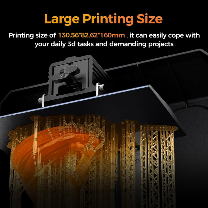 Creality Resin 3D Printer for Kids and Beginners, HALOT R6 Fully Assembled, Upgraded Light Source with High-Precision Printing, LCD Monochrome Screen Simple Workflow 3D Resin Printers