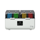 Creality SpacePi X4L
 with colorful filament spools on a white background