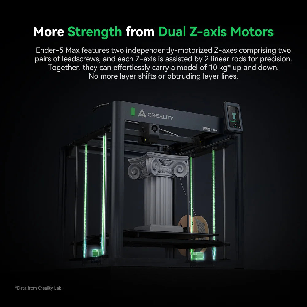 Creality Ender-5 Max 3D printer in Australia — ultra-fast printing at 700 mm/s max speed and 20,000 mm/s² acceleration, with dual Z-axis and large build volume. Ideal for hobbyists and makers in Sydney, Melbourne & Brisbane.
