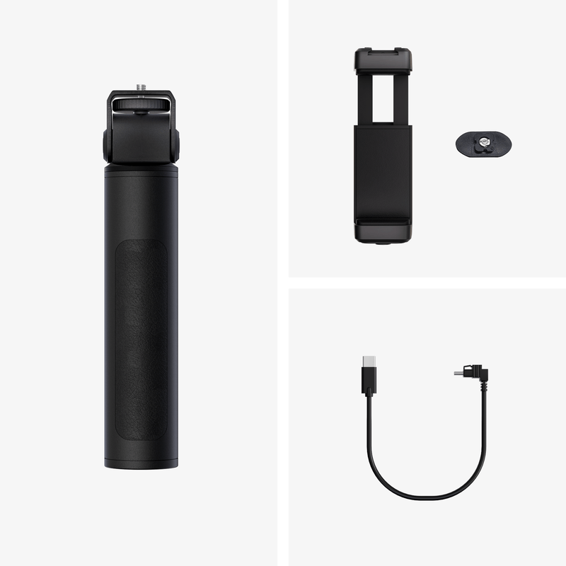 Black pepper spray canister with holster and cable on a white background