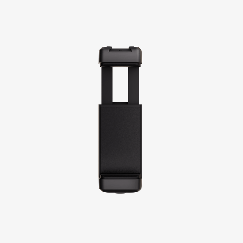 Black smartphone holder on a white background