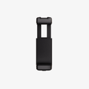 Black smartphone holder on a white background