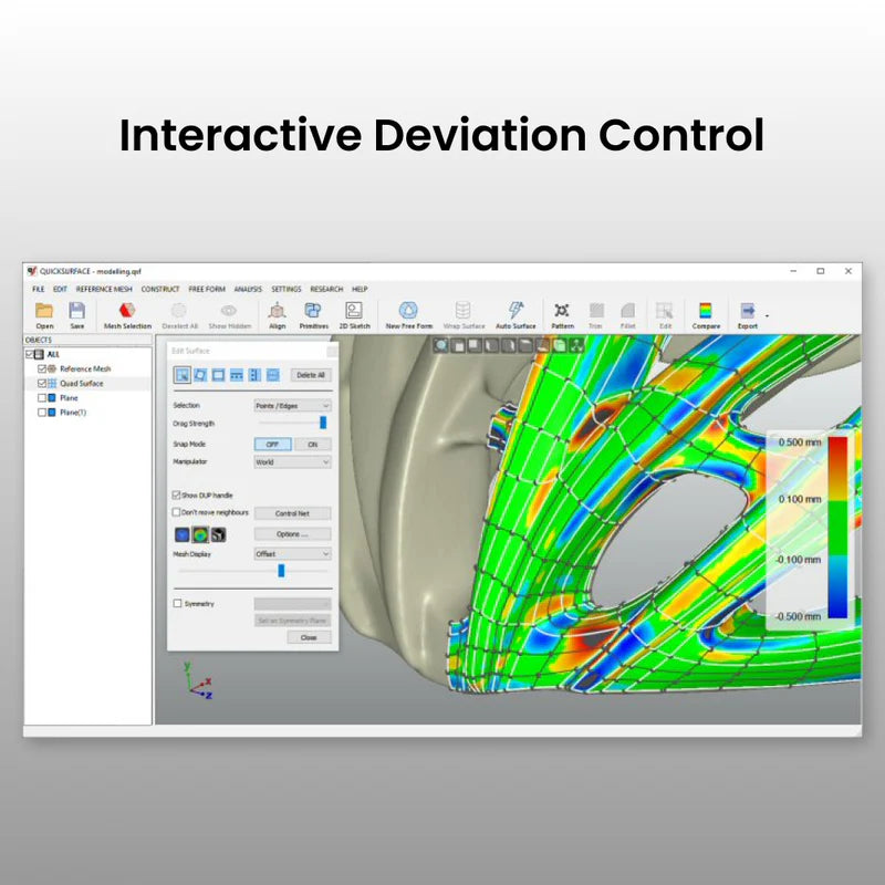 QUICKSURFACE for SOLIDWORKS - fast and easy to ready for reverse engineering workflows