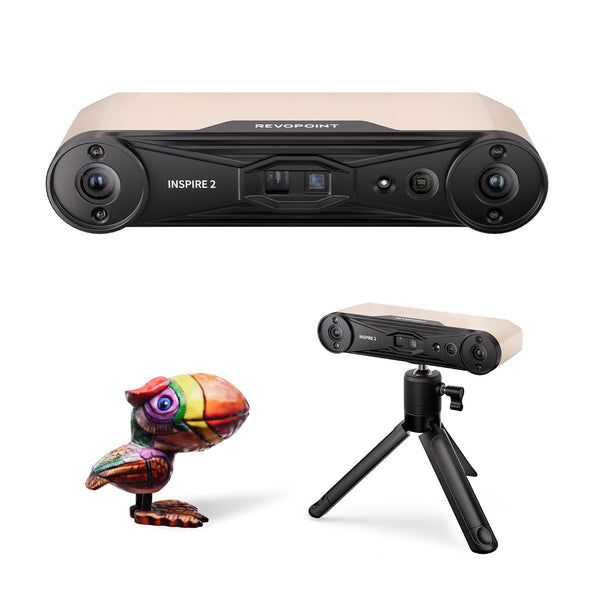 Revopoint Inspire 2 3D Scanner for 3D Printing Handheld, Up to 0.03mm Precision, Multi-Line Laser/Structured Light, Wireless/Outdoor Scanning, Full-Color Scan, for iOS/Android/Win, Standard