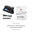 3D scanning device and Revo Design software packaging on a white background