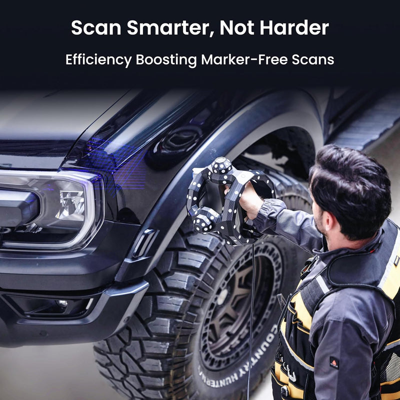 Revopoint Trackit 3D Scanner for 3D Printing, Metrology-Grade Precision 0.02mm, Blue Laser Scans, Marker-Free Scans, Ultra-Realistic Texture Mapping for 3D Modeling