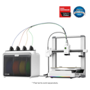 SPARKX i7 Combo 3D Printer with filament spools and awards on a white background