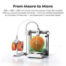 SPARKX i7 Combo 3D Printer with a printed basketball model on a white background