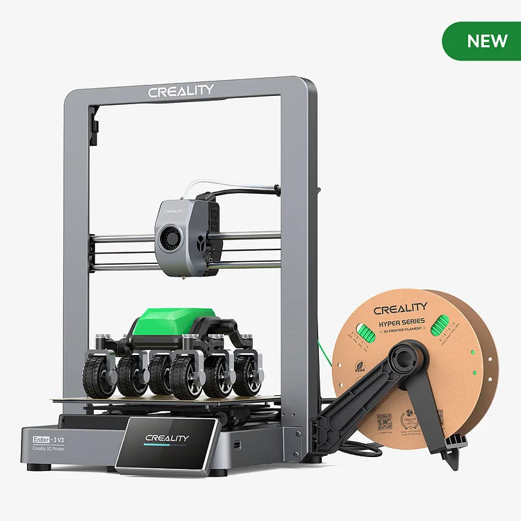 Creality Ender 3 V3 3D Printer, 600mm/s High Speed with All Metal Build, New CoreXZ with Dual-Gear Direct Extruder, 60W 300℃ Hotend, Auto-Leveling DIY 3D Printers