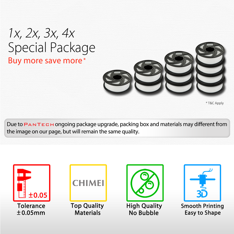 PanTech ABS+ 3D Printing Filament