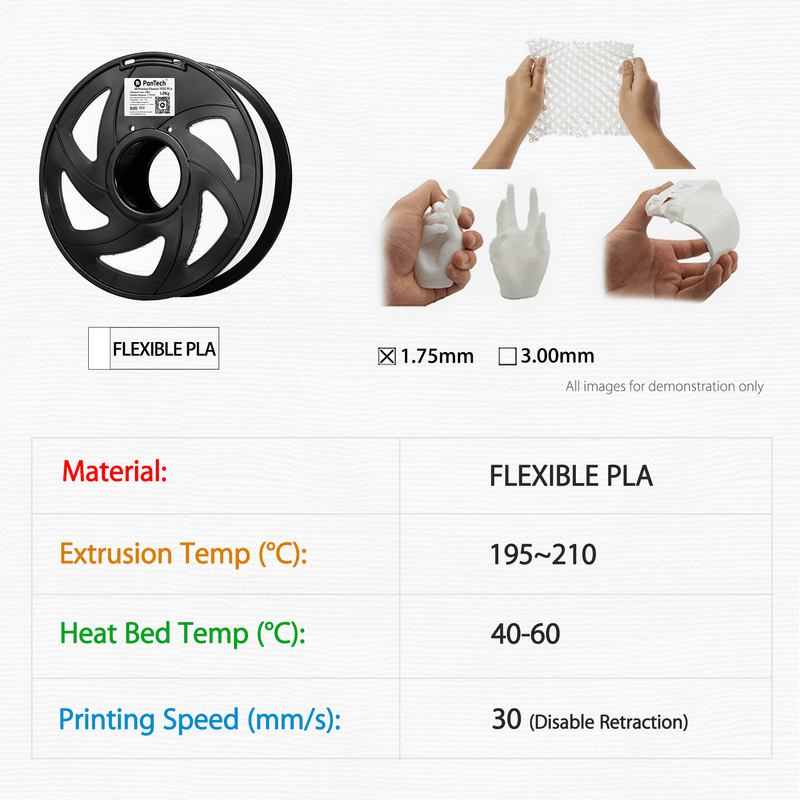 PanTech Flexible PLA 3D Printing Filament