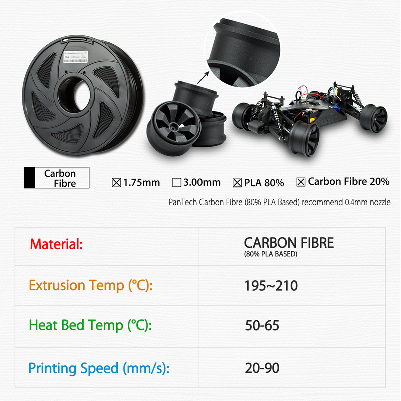 PanTech CARBON FIBRE 3D Printing Filament