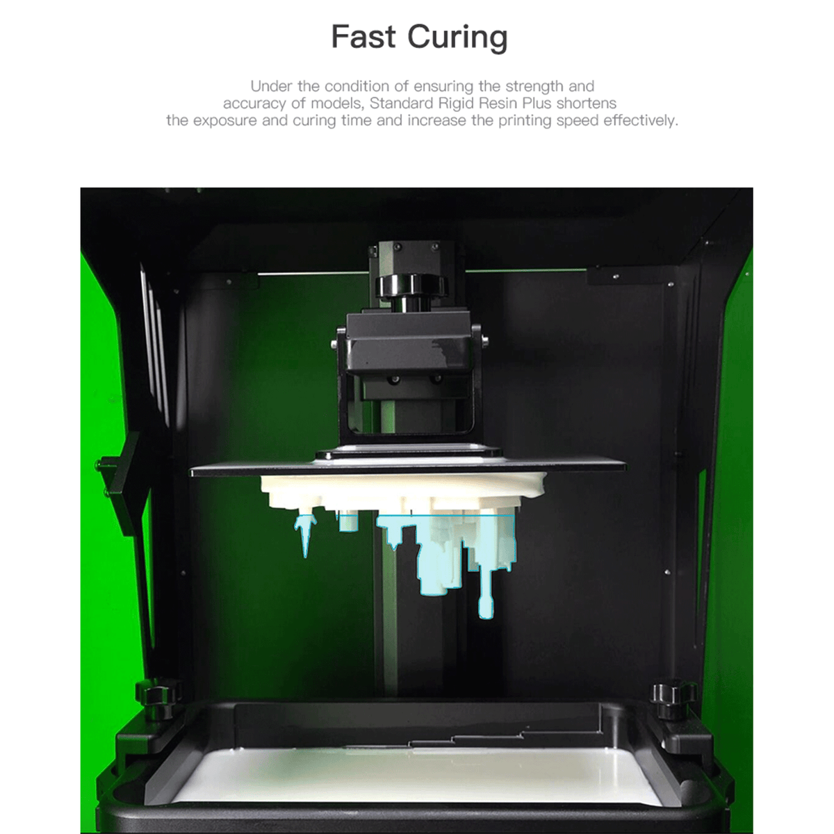 Creality 0.5 1L 3D Printing Rigid PLUS Resin UV Sensitive 405nm LCD DLP Printer-Warehouse Clearance from $9.99 AUD