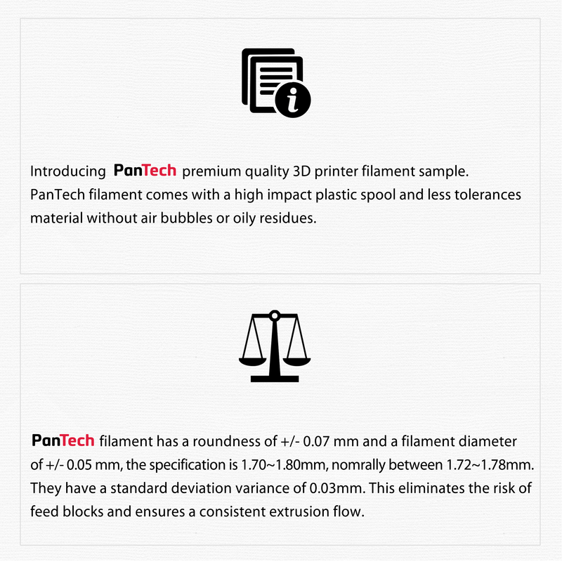 PanTech 3D Printing Sample Filament